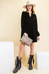 Loose fit soft velvet tunic dress with pockets  Ivy and Pearl Boutique