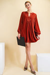 Loose fit soft velvet tunic dress with pockets  Ivy and Pearl Boutique