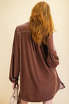 Loose fit soft velvet tunic dress with pockets  Ivy and Pearl Boutique