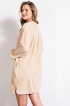 Loose fit soft velvet tunic dress with pockets  Ivy and Pearl Boutique