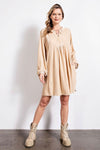 Loose fit soft velvet tunic dress with pockets  Ivy and Pearl Boutique