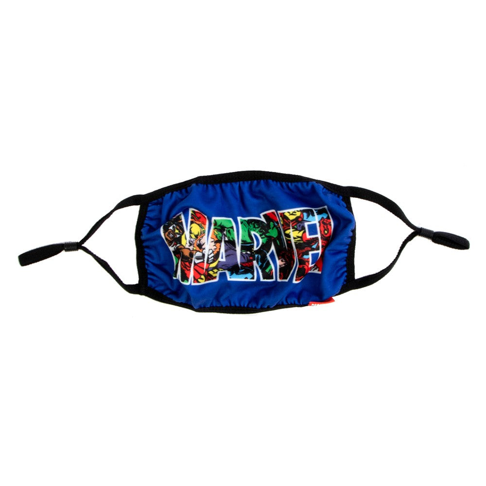 Marvel Logo Face Mask - Marvel Adult Adjustable Face Mask Ivy and Pearl Boutique