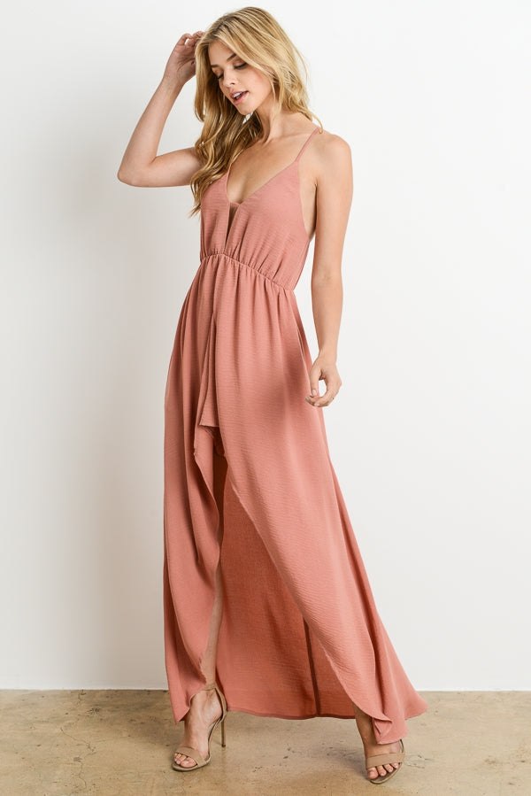 Maxi dress (romper with Maxi overlay) Ivy and Pearl Boutique