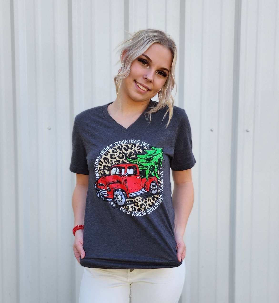 Merry Christmas Old Truck T-Shirt  Ivy and Pearl Boutique