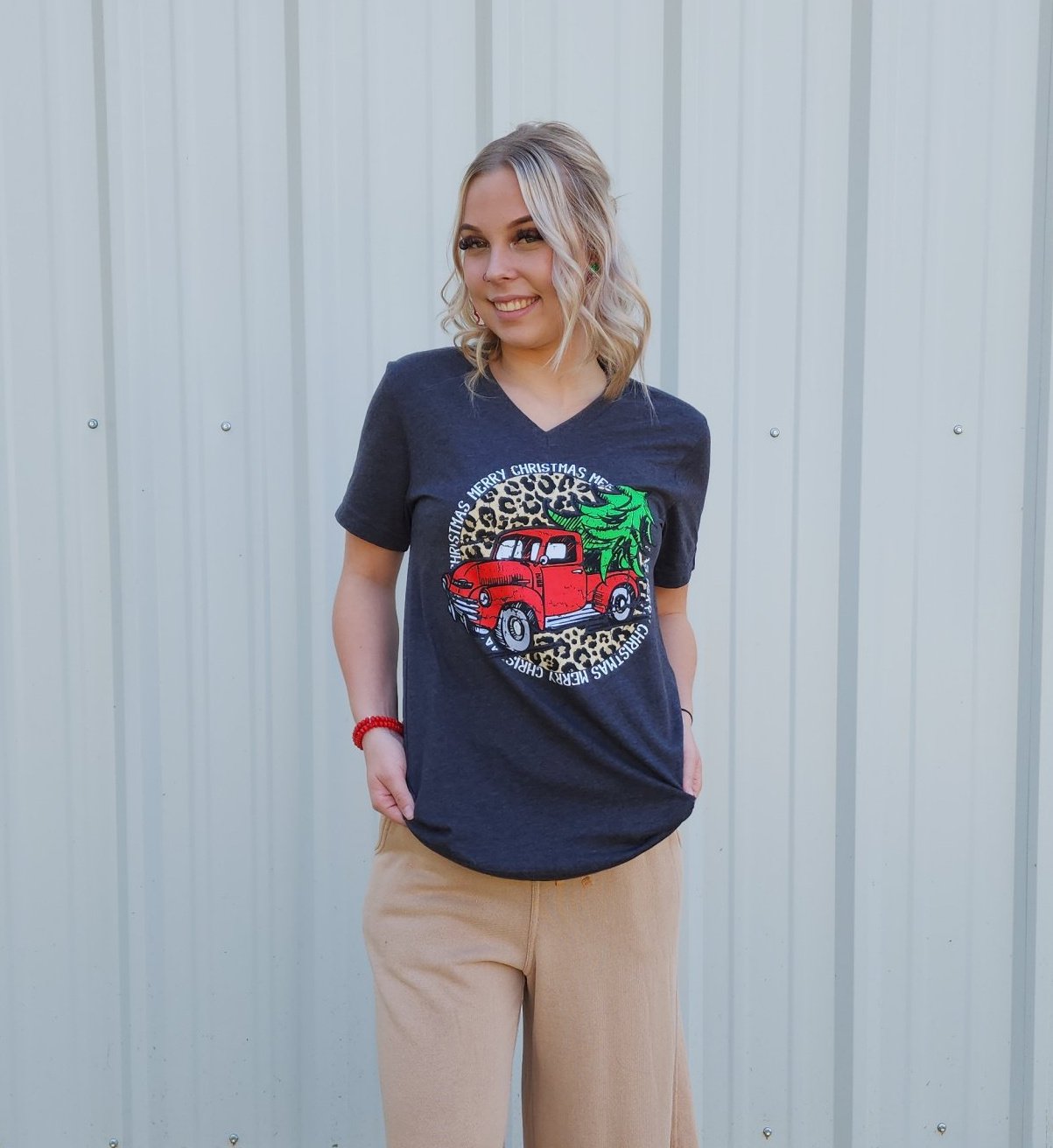 Merry Christmas Old Truck T-Shirt  Ivy and Pearl Boutique