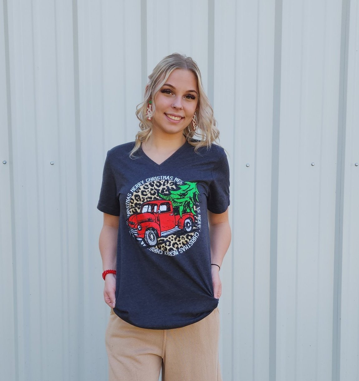 Merry Christmas Old Truck T-Shirt  Ivy and Pearl Boutique
