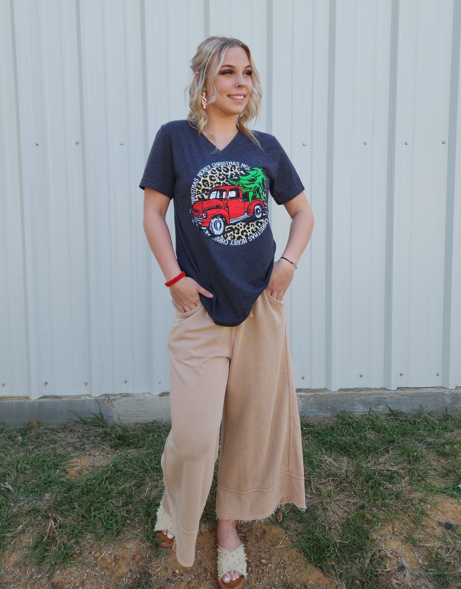 Merry Christmas Old Truck T-Shirt  Ivy and Pearl Boutique