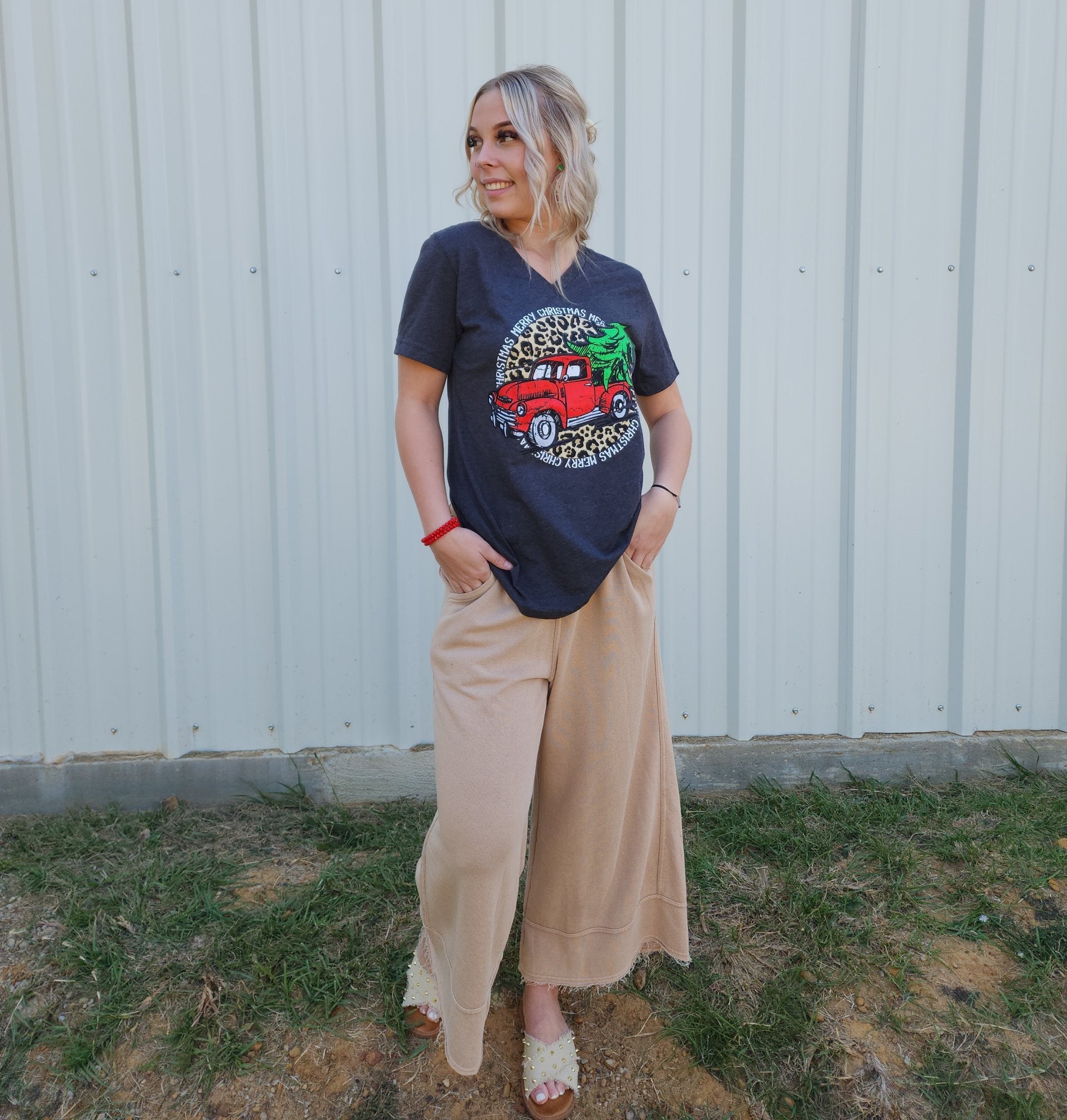 Merry Christmas Old Truck T-Shirt  Ivy and Pearl Boutique