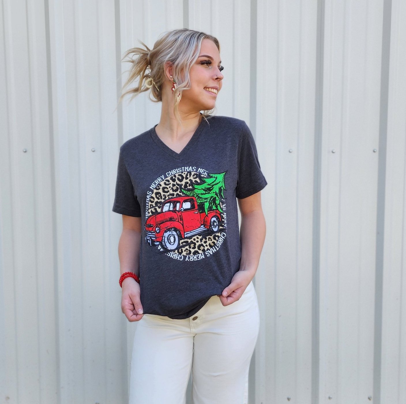 Merry Christmas Old Truck T-Shirt  Ivy and Pearl Boutique