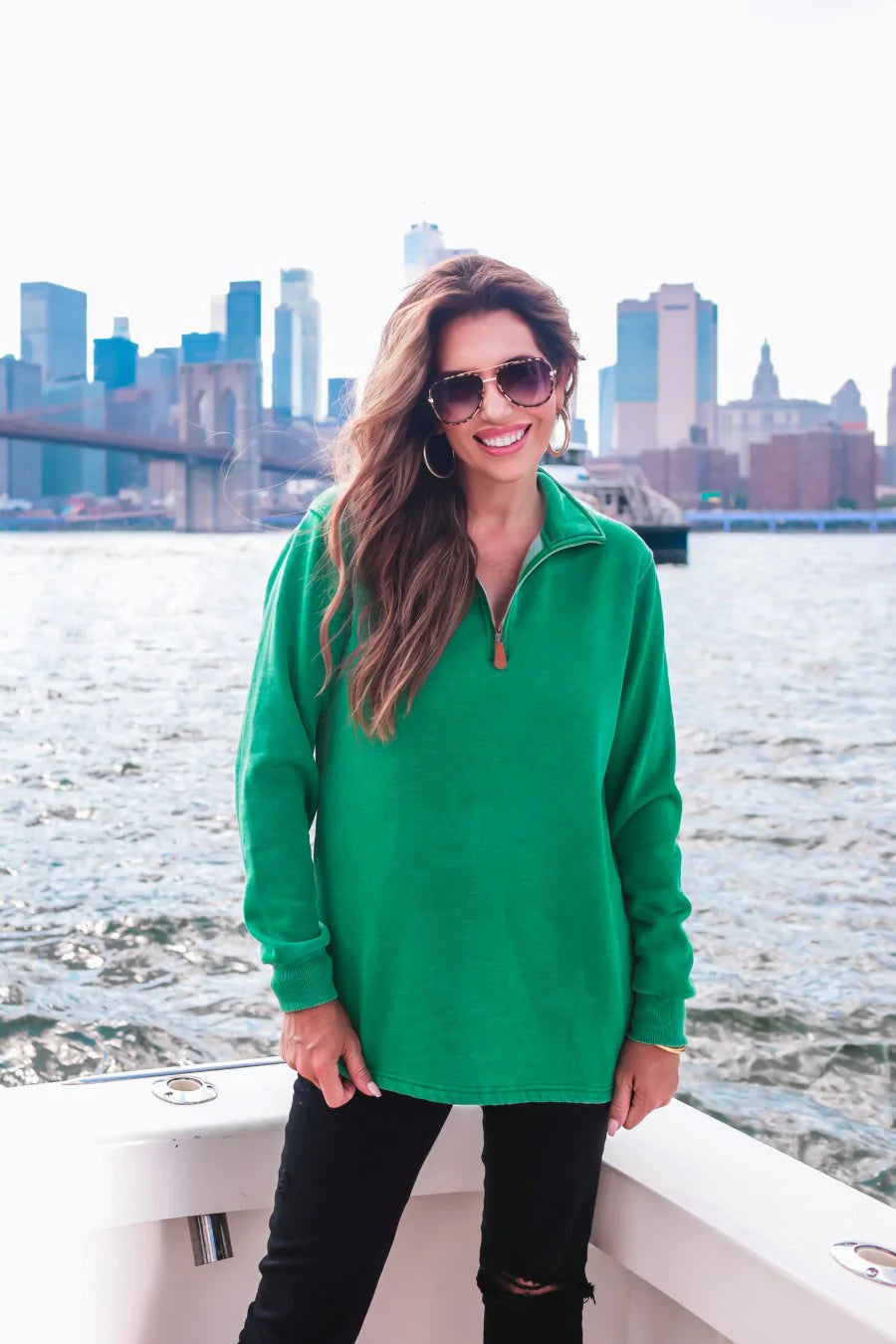 Miley vintage pullover Ivy and Pearl Boutique Green XL