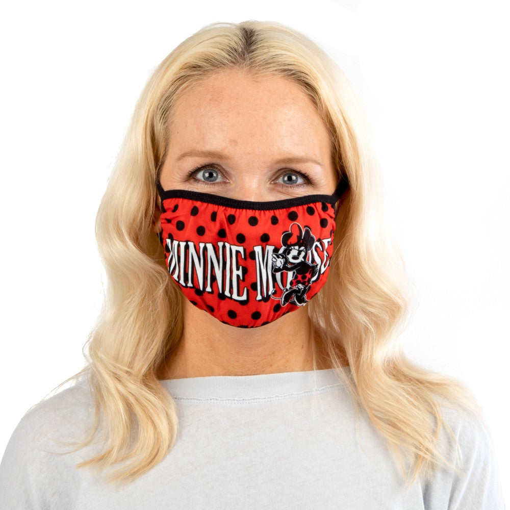 Minnie Mouse Face Mask - Disney Adult Adjustable Face Mask/Cover Ivy and Pearl Boutique