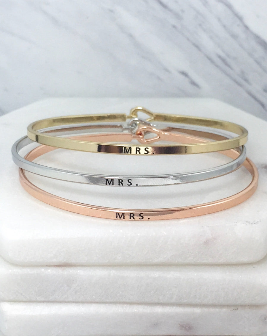 Stackable inspiration band bracelets Ivy and Pearl Boutique