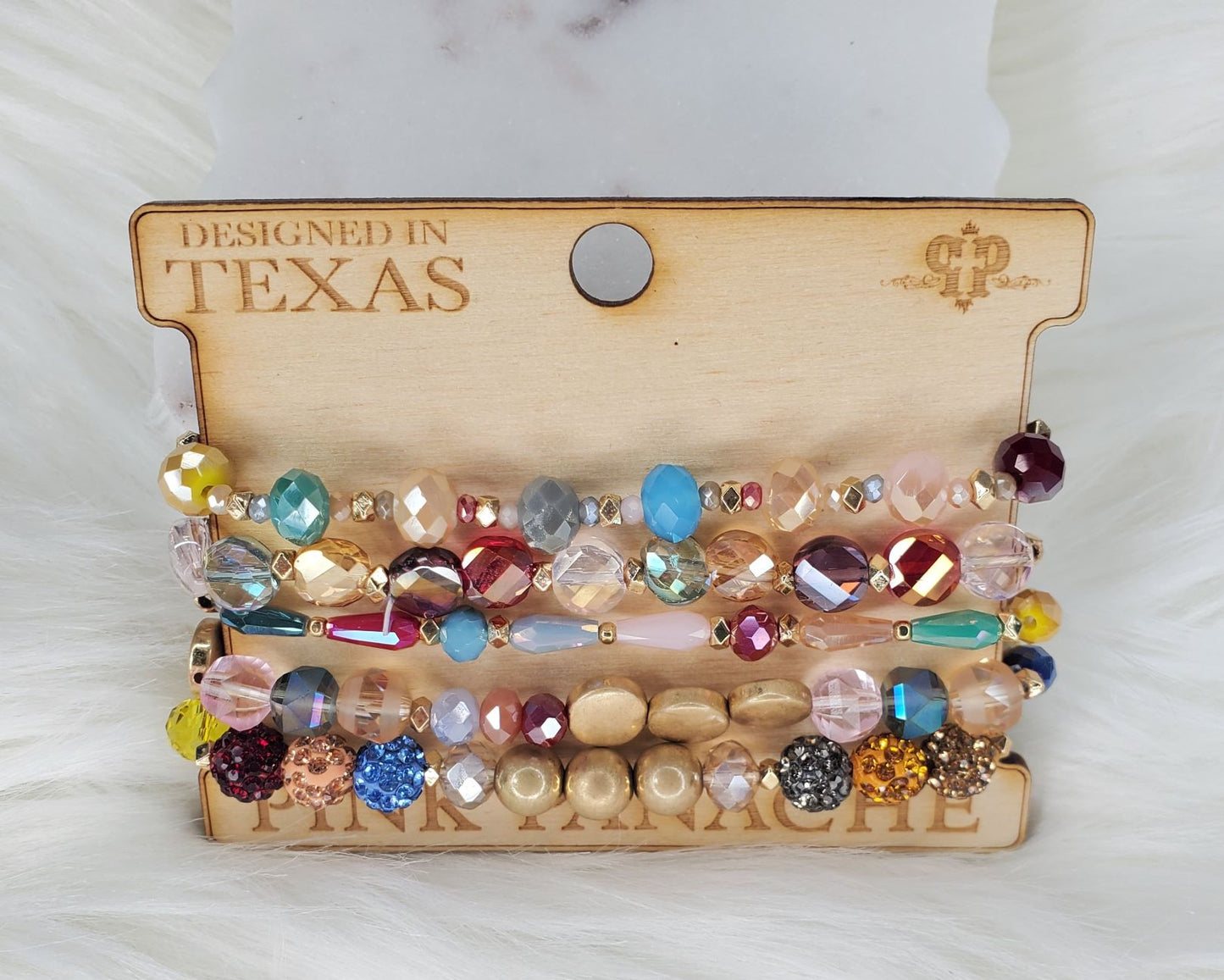 Multi-color beads, stones, and bling bracelets Ivy and Pearl Boutique