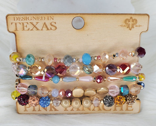 Multi-color beads, stones, and bling bracelets  Ivy and Pearl Boutique
