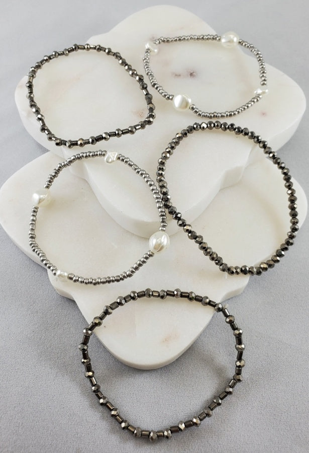 Oasis Beaded with Pearls Bracelet Ivy and Pearl Boutique
