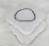Oval bead with cubic zirconia clusters bracelet  Ivy and Pearl Boutique