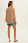 Oversized French Terry sweatshirt with side slits  Ivy and Pearl Boutique   