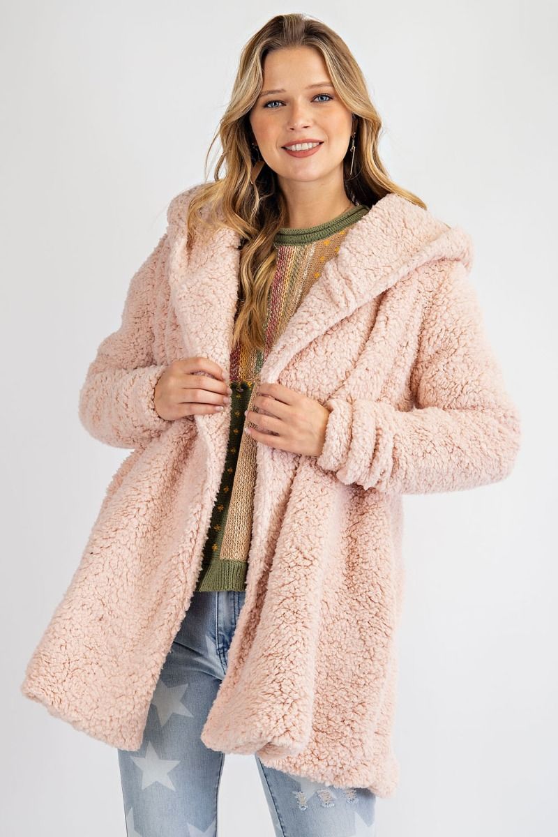 Oversized Willow Soft Faux-Fur Hoody Jacket Coat Ivy and Pearl Boutique