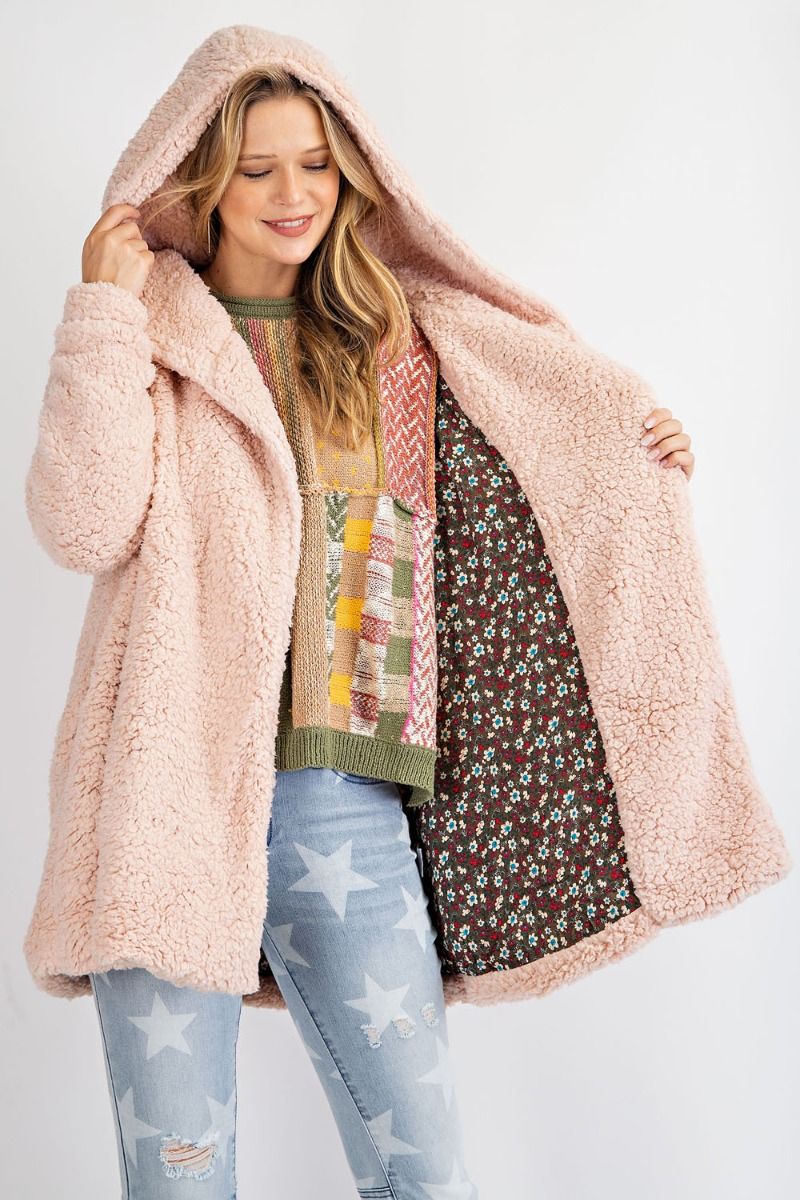 Oversized Willow Soft Faux-Fur Hoody Jacket Coat Ivy and Pearl Boutique