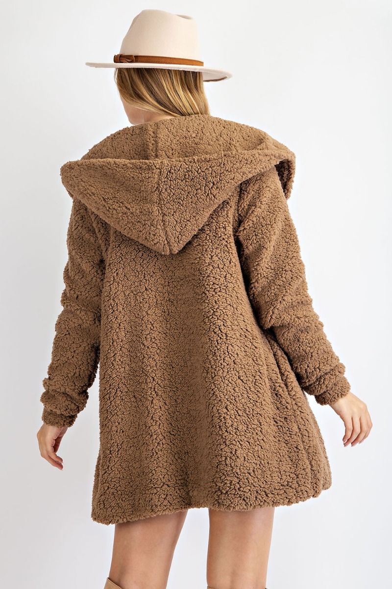 Oversized Willow Soft Faux-Fur Hoody Jacket Coat Ivy and Pearl Boutique