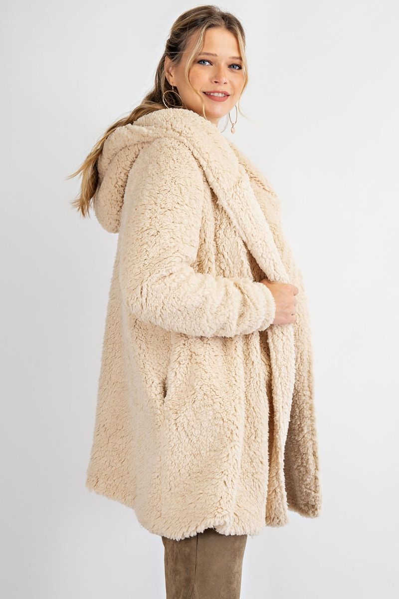 Oversized Willow Soft Faux-Fur Hoody Jacket Coat Ivy and Pearl Boutique