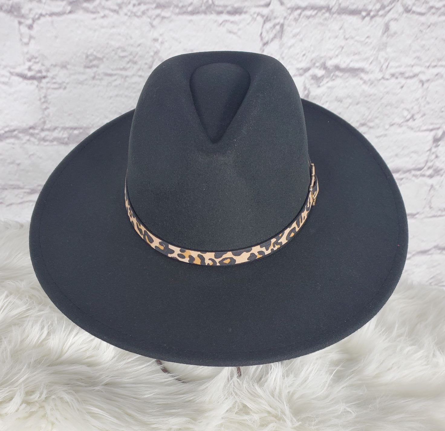 Panama with leopard band hat  Ivy and Pearl Boutique