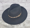 Panama with leopard band hat  Ivy and Pearl Boutique