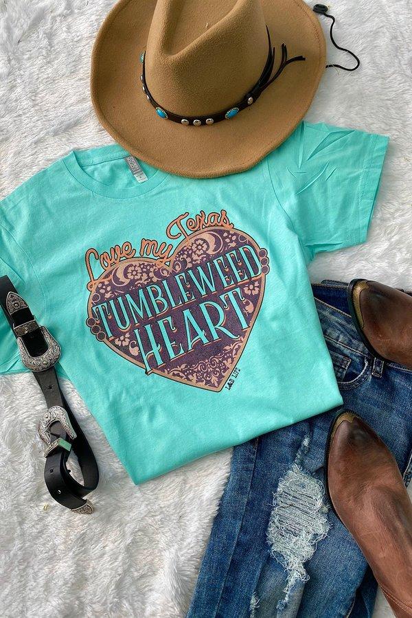 Love my Texas Tumbleweed Heart T-Shirt  Ivy and Pearl Boutique