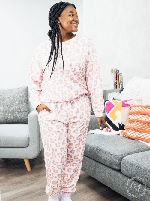 Pink Paradise Leopard Loungewear - 2 piece loungewear set Ivy and Pearl Boutique S