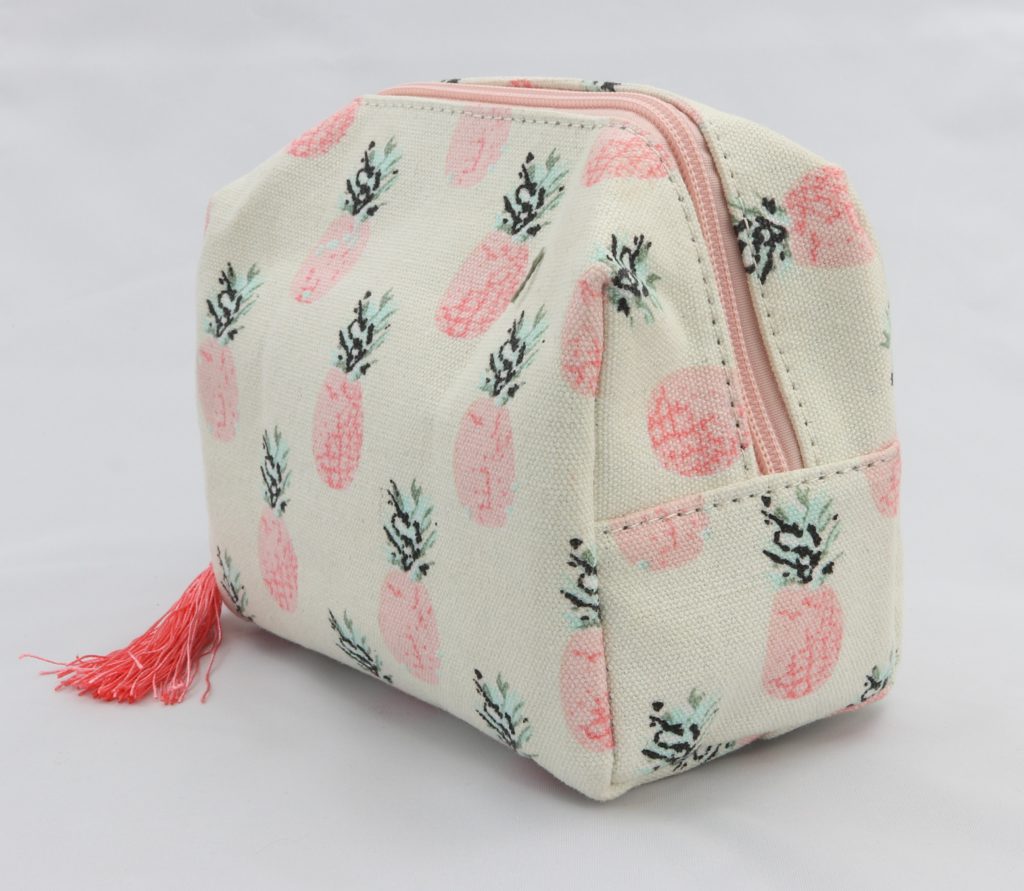 Pink pineapple cosmetic bag Ivy and Pearl Boutique