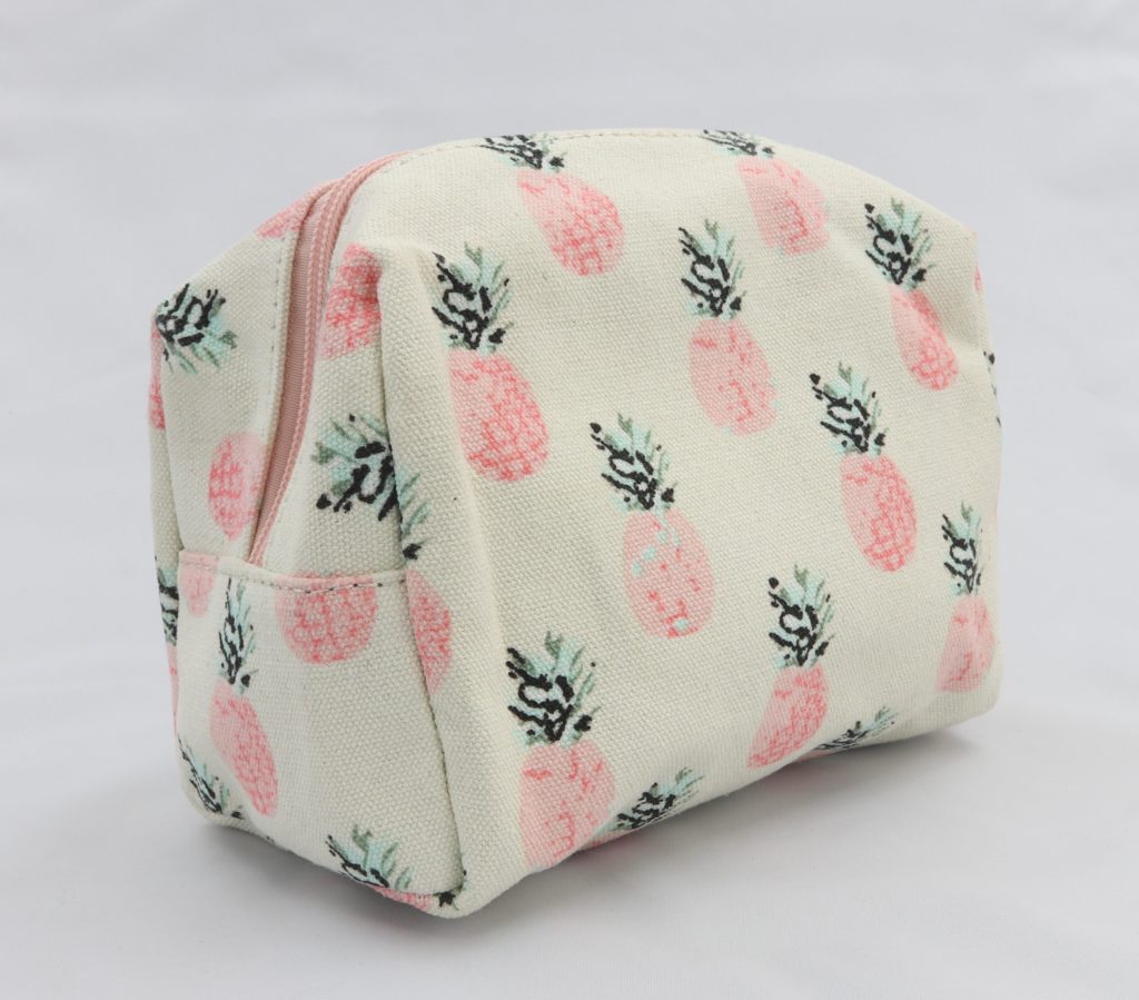Pink pineapple cosmetic bag Ivy and Pearl Boutique