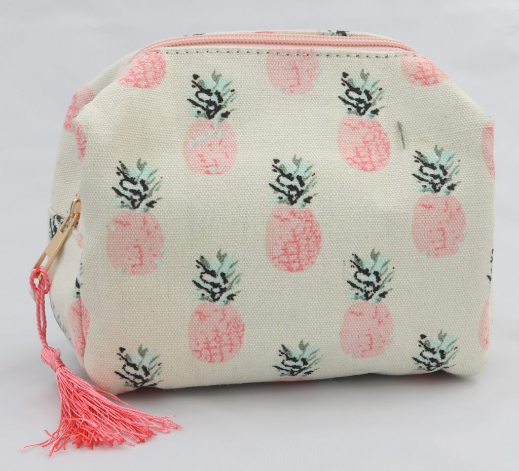 Pink pineapple cosmetic bag Ivy and Pearl Boutique
