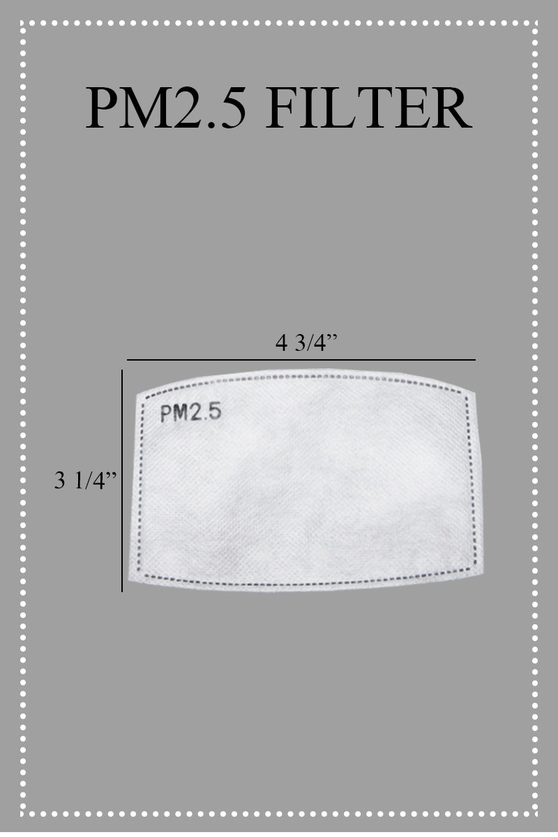 Five-layer Carbon Activated Face Mask Filter Ivy and Pearl Boutique