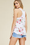 Racerback floral print tank top  Ivy and Pearl Boutique