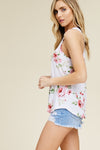 Racerback floral print tank top  Ivy and Pearl Boutique