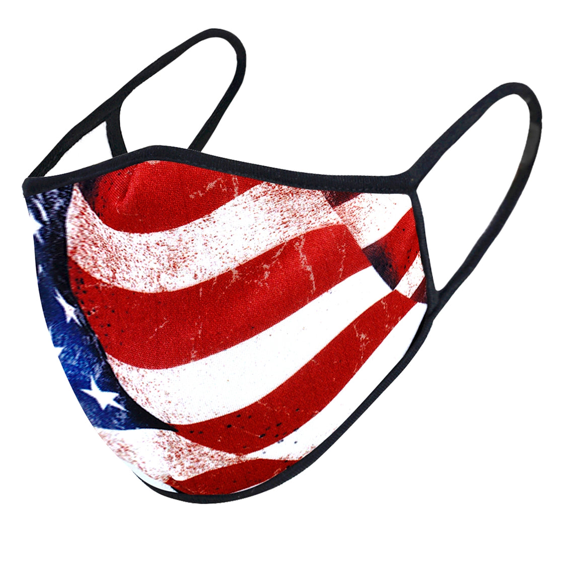 Red Rose Print American Flag Face Mask Ivy and Pearl Boutique