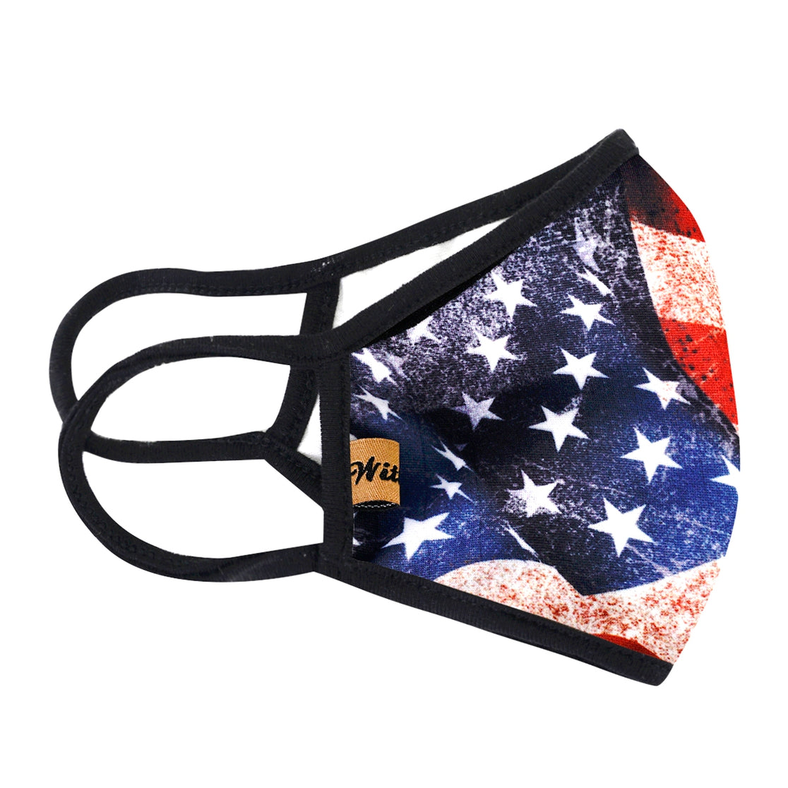 Red Rose Print American Flag Face Mask Ivy and Pearl Boutique