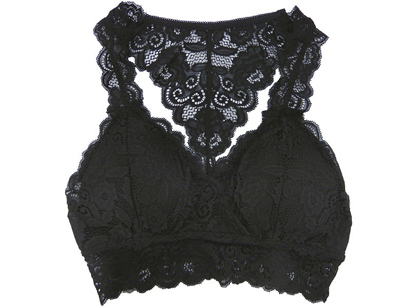 Removable-Padded Lace Bralette Ivy and Pearl Boutique Black M/L