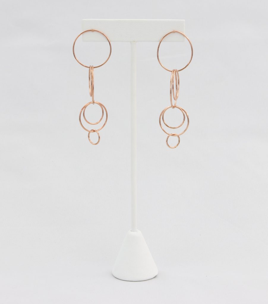 Rose gold linked-hoop earring Ivy and Pearl Boutique