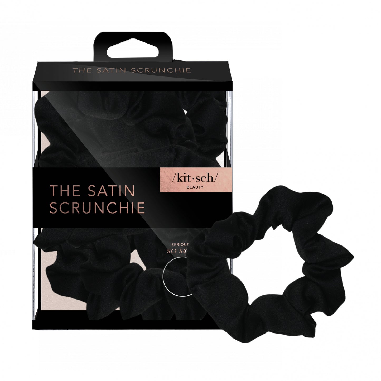 Satin Sleep Scrunchies - The Satin Scrunchie Kitsch Black