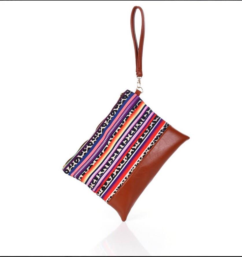Serape performance poly canvas clutch Ivy and Pearl Boutique