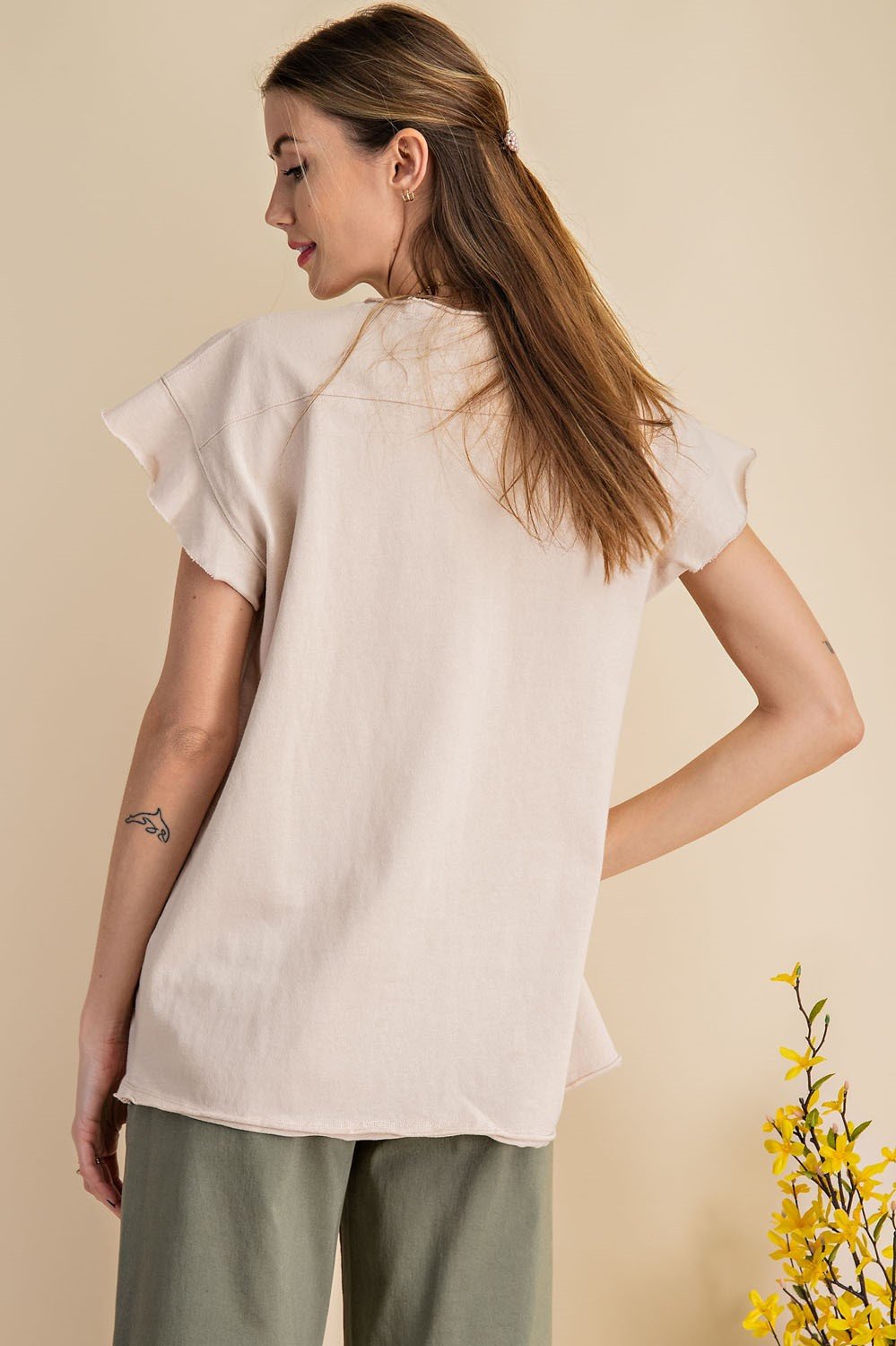 Short sleeve terry knit boxy top - One and Only Boxy Top Ivy and Pearl Boutique