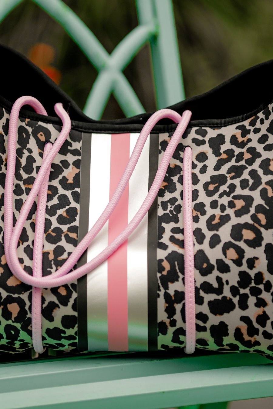 Side Hustle neoprene tote bag with matching clutch bag Ivy and Pearl Boutique