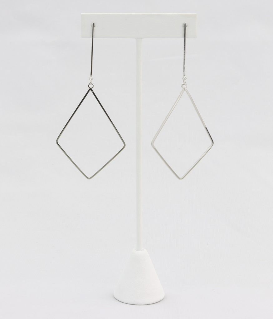 Silver geometric earrings Ivy and Pearl Boutique