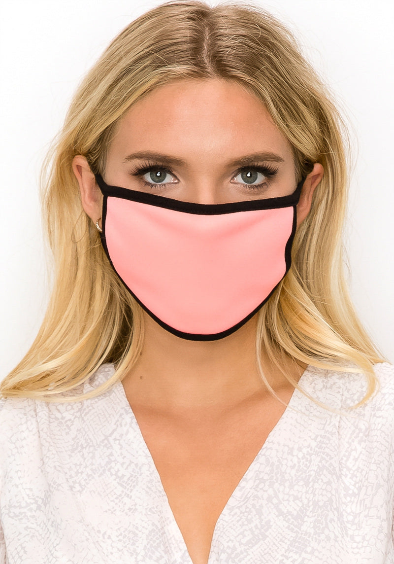 Solid colored face mask Ivy and Pearl Boutique Pink