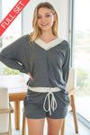 Knit Solid Two Piece Loungewear Set  Ivy and Pearl Boutique