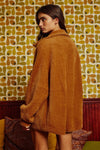 Solid soft fur collared oversized jacket  Ivy and Pearl Boutique