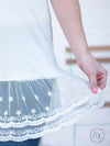 Ashlee's Solid Tank with Detailed Lace Trim  Ivy and Pearl Boutique