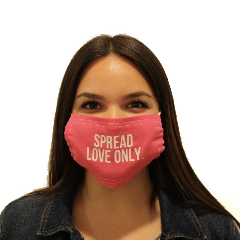 "Spread Love Only" Face Mask with Wire Nose Piece Ivy and Pearl Boutique