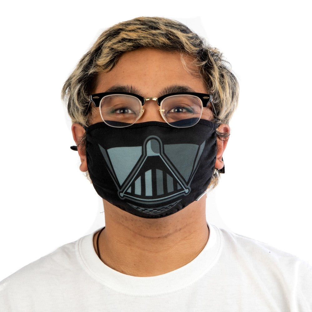 Star Wars Darth Vader Face Mask - Star Wars licensed Adult Size Adjustable Face Mask/Cover Ivy and Pearl Boutique